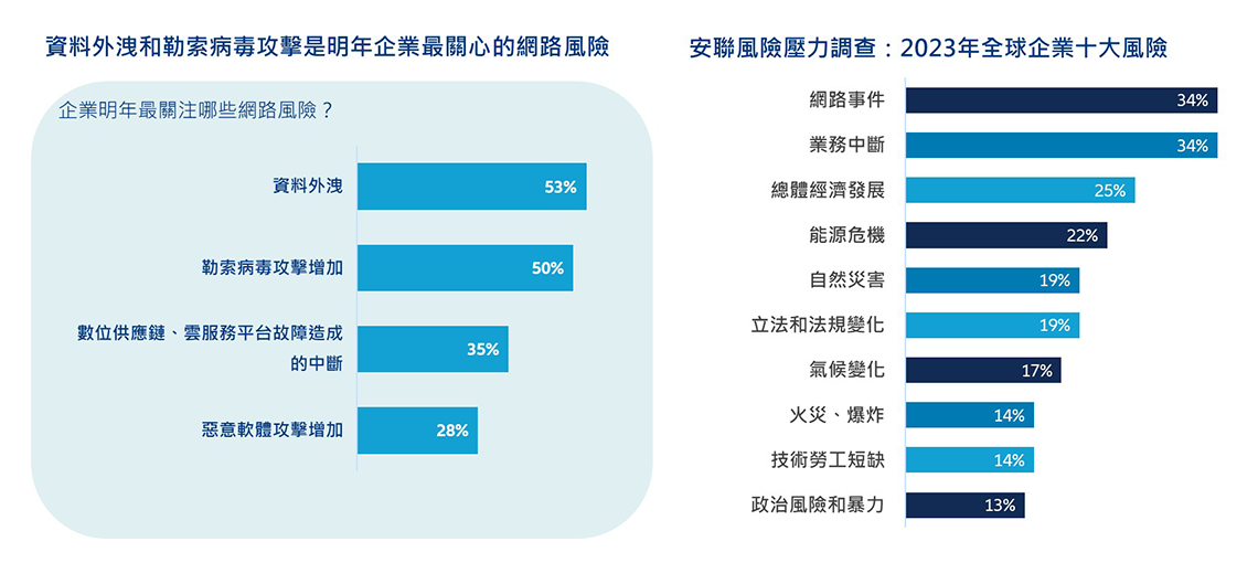 企業明年最關注哪些網路風險？